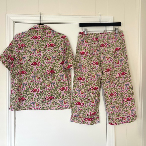 Printfresh Women's Organic Cotton Flamenco Pajama Short Sleeve SET Size Small - Picture 8 of 13